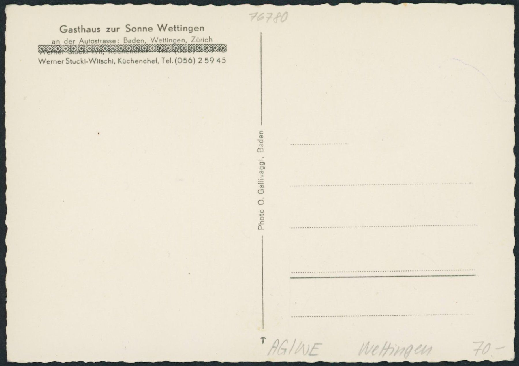 Cartoline postali: AG Wettingen – Nuovo (secondo la descrizione) da Schindellegi venduto da Jonathan77 1