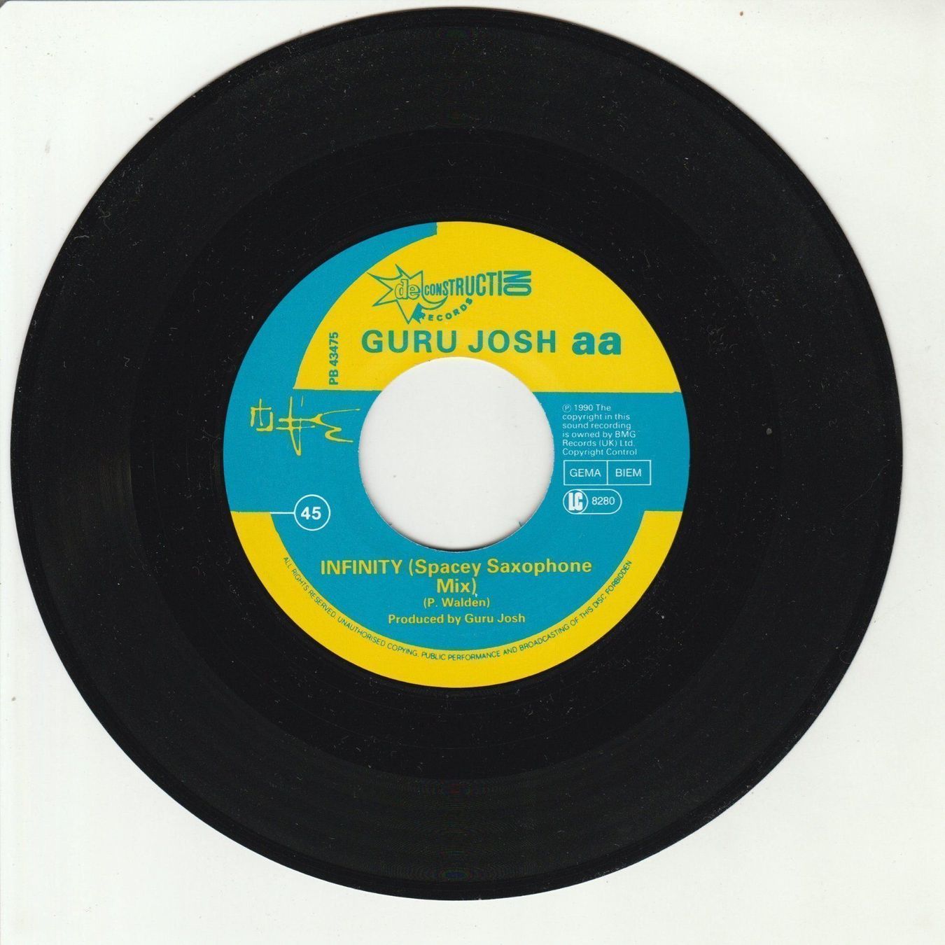 Vinyles: Guru Josh - Infinity 7" Vinyl 1990 – D'occasion à Tübach par JamesStone 3