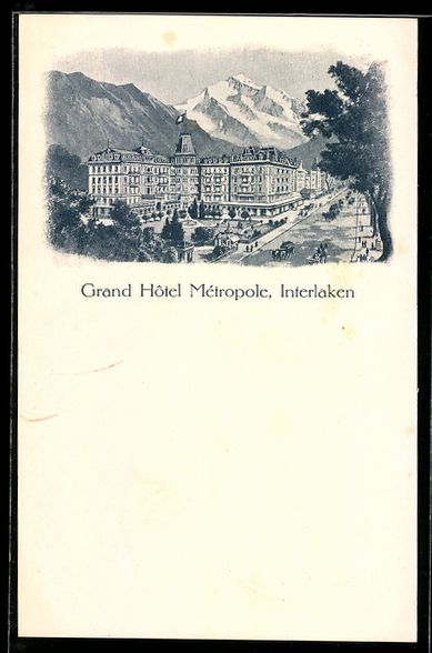 Cartes postales: Interlaken, Grand Hotel Métropole – D'occasion à Berlin par bartko-reher