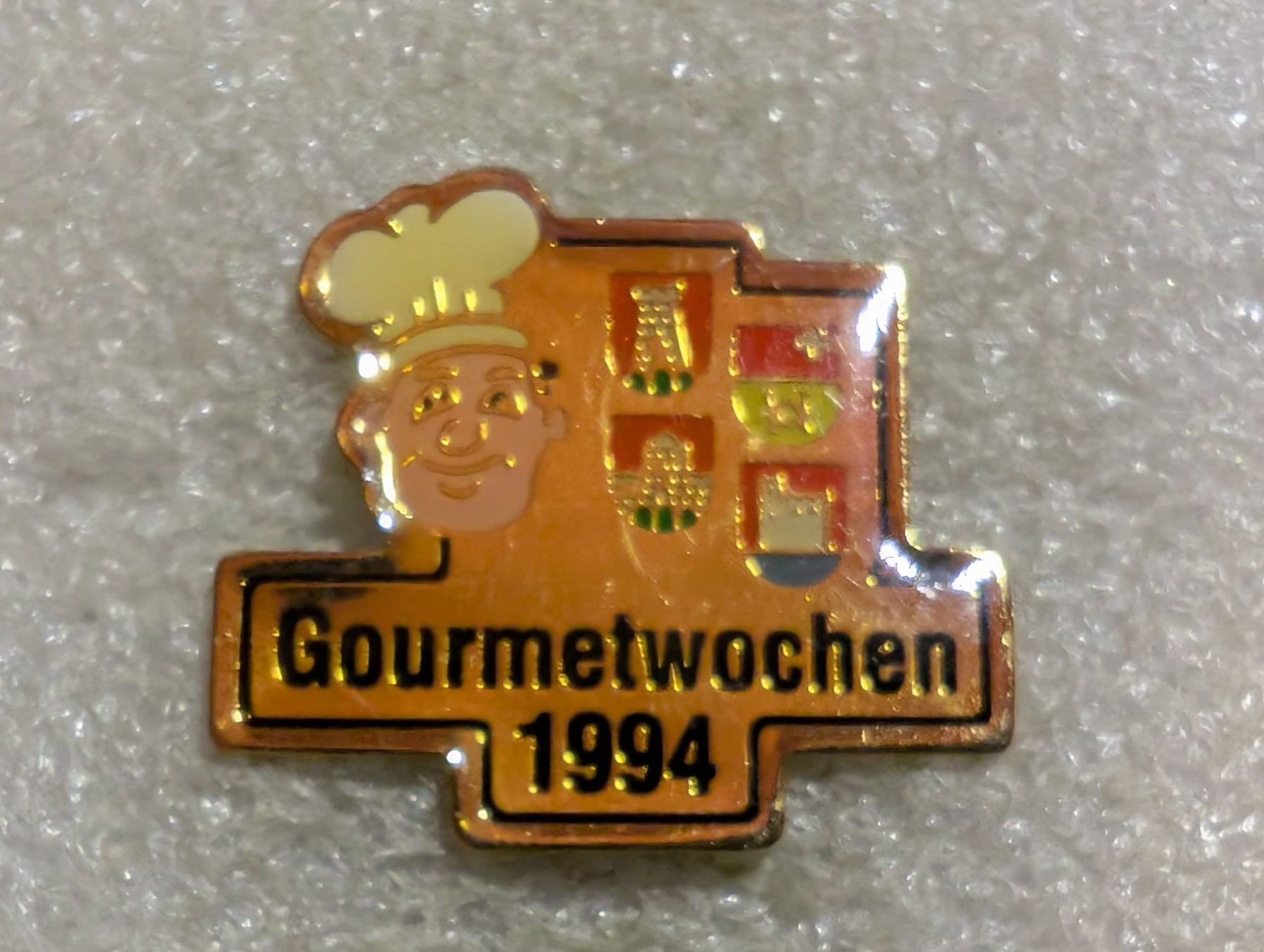 Placchette & Badge: Ansteckpin 146: Gourmetwochen – Usato da Oppligen venduto da Pin-Fall-Shop