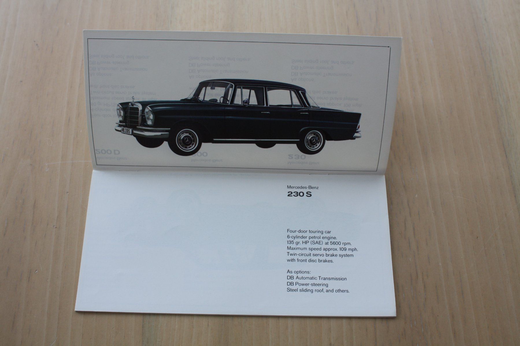 Mercedes-Benz Documenti: Mercedes-Benz Modell Programm Prospekt 9/1965 – Usato da Wikon venduto da erwin400 2