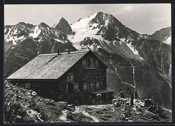 Cartoline postali: Windgällenhütte, Berghütte mit Oberal – Usato da Berlin venduto da bartko-reher