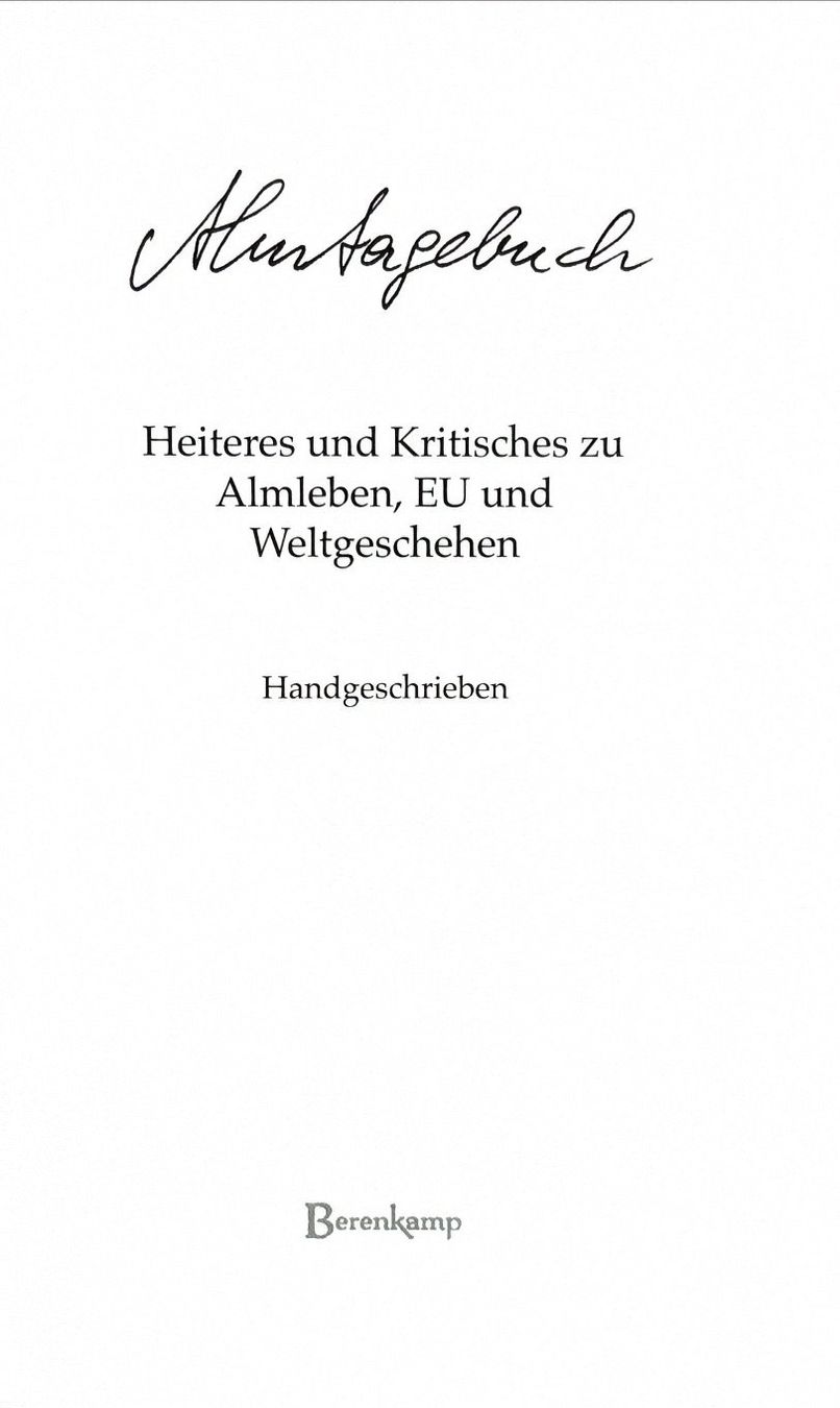 Libri: Kahn Sepp, Almtagebuch – Nuovo (secondo la descrizione) da Sarnen venduto da Livres 2