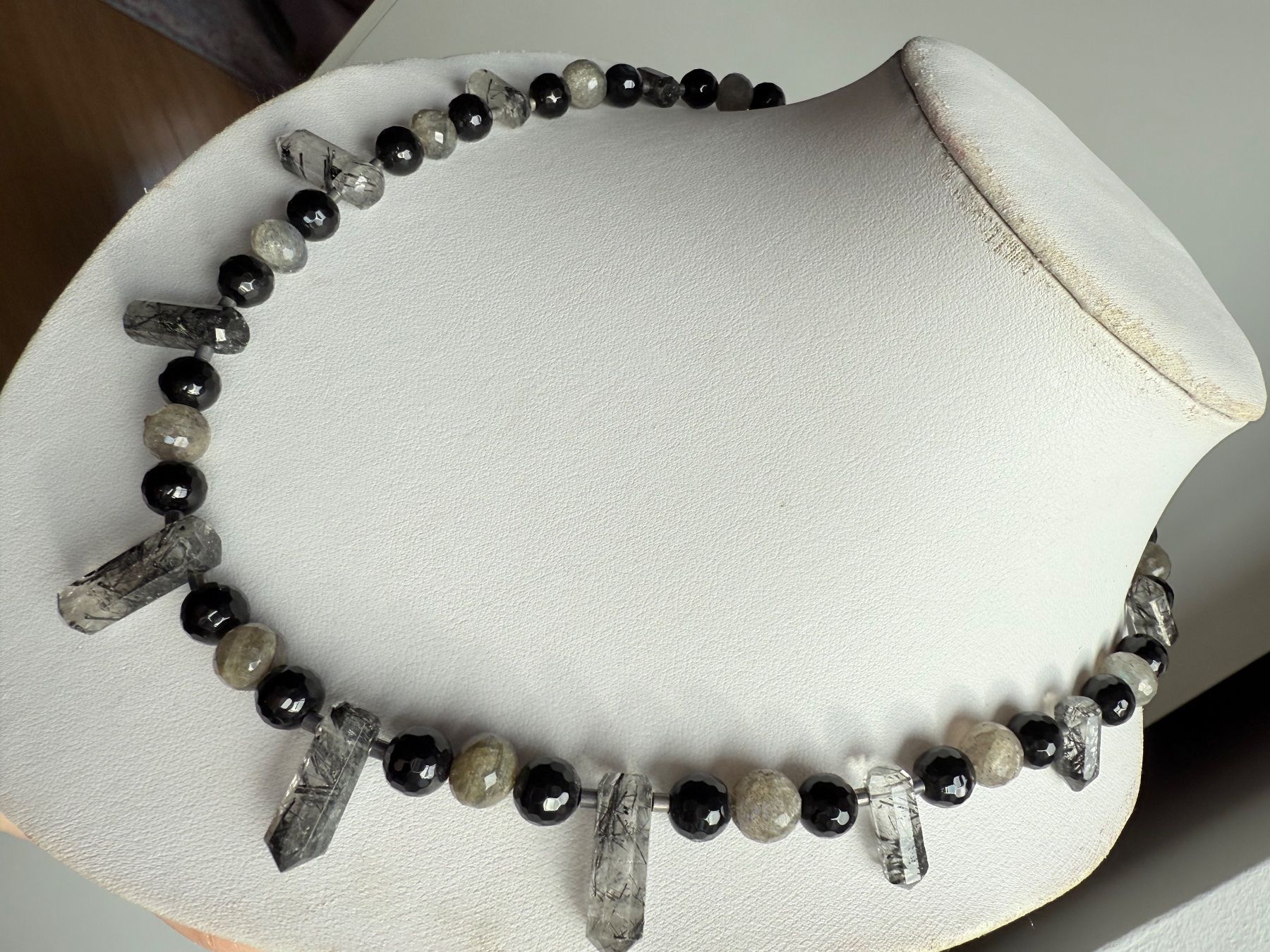 Onyx Colliers: Labradorit, Rutilquarz, Onyx Collier NEU – Neuf (Voir description) à Basel par Chili007 4