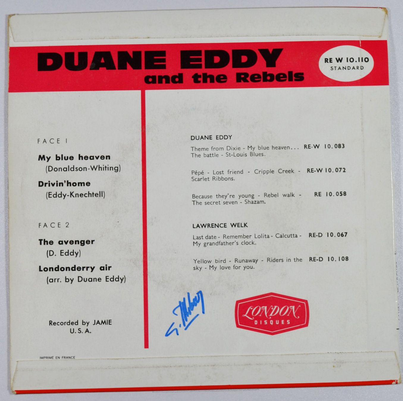 Dischi in vinile: EP: DUANE EDDY & The Rebels - My Blue Heaven – Usato da Frenkendorf venduto da Yard-Sale-2000 1