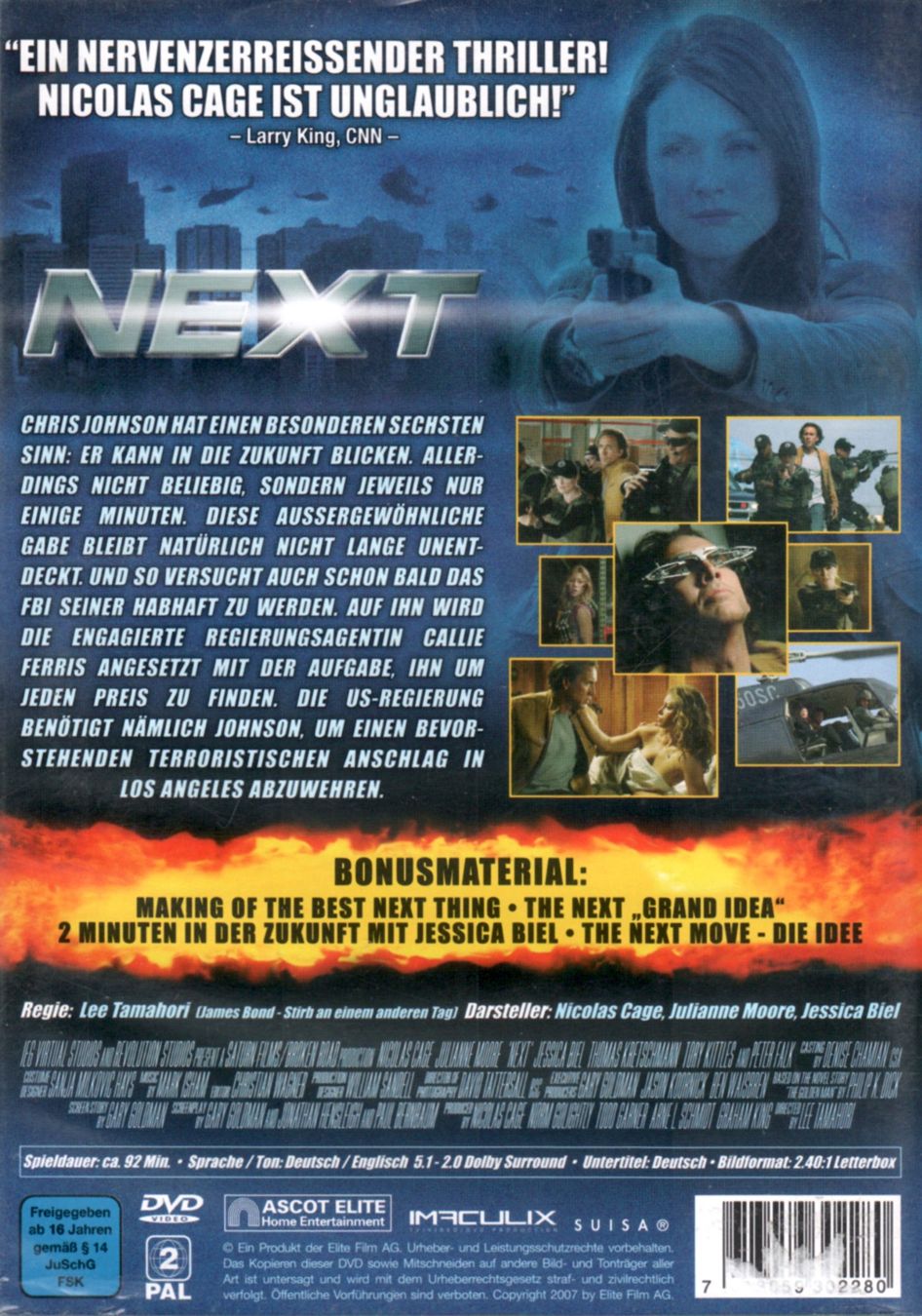 DVD: Next (mit Nicolas Cage, Julianne Moore, Jessica Biel) (Gebraucht ...