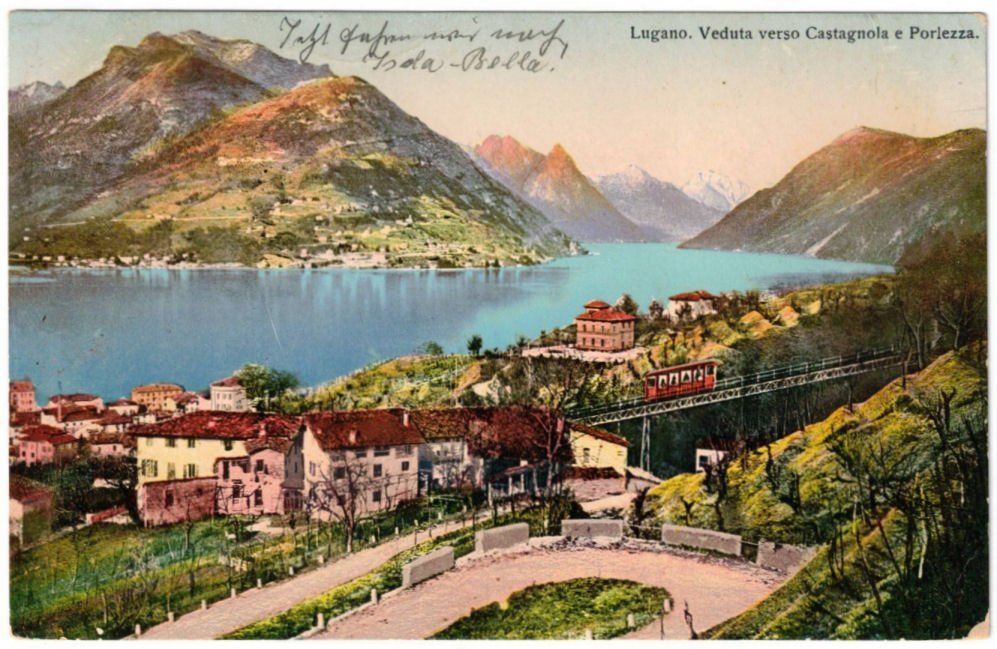 Ansichtskarten: Lugano - Standseilbahn – Gebraucht aus Binningen von Mountainrider