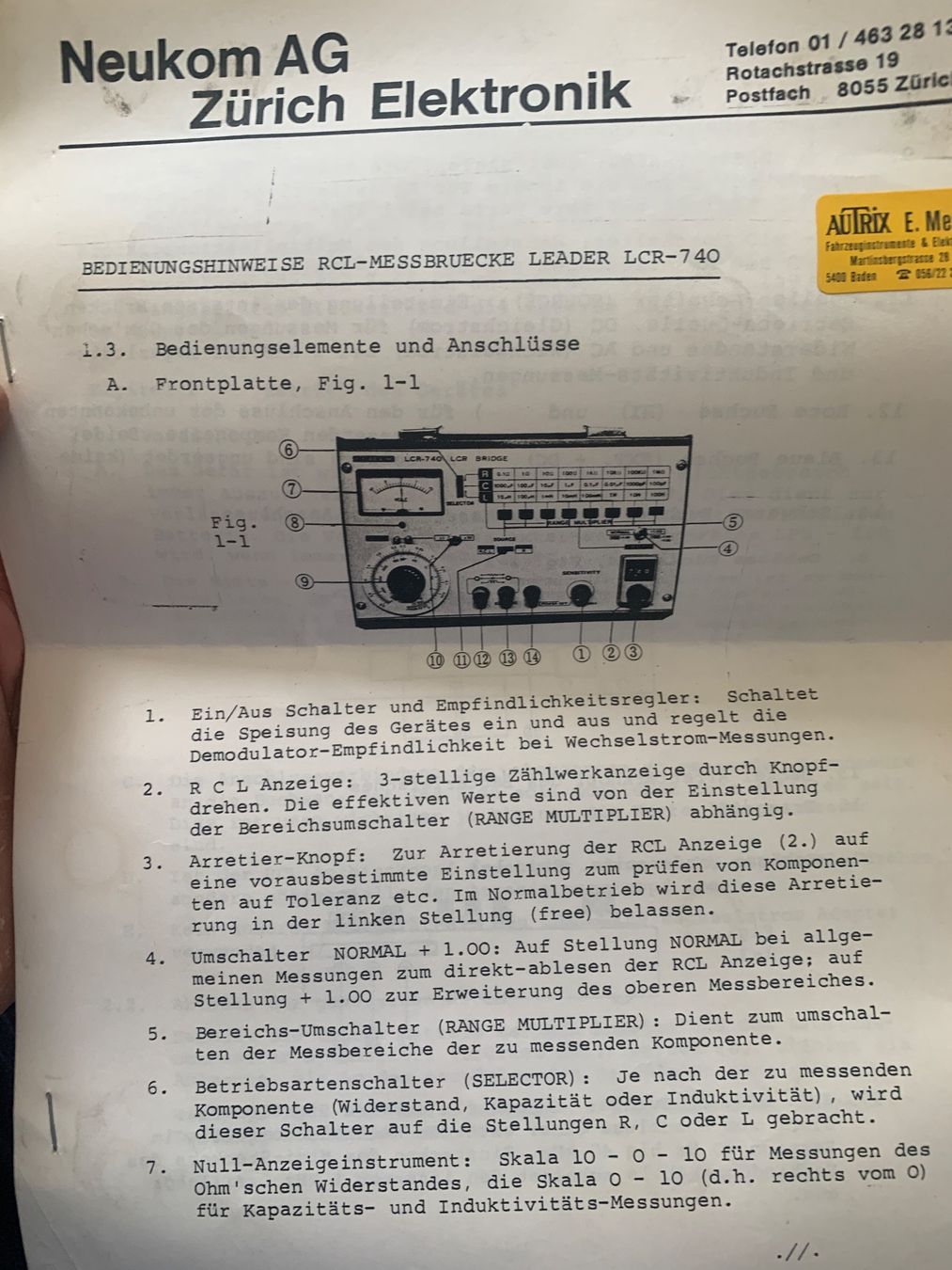 Misurare: LCR-Messbrücke, Testgerät mit Zubehör – Nuovo (secondo la descrizione) da Wildegg venduto da Elefant42 4