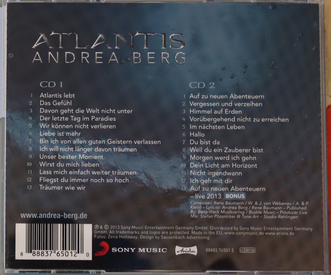 CD: Andrea Berg- Atlantis – Usato da Luzern venduto da CONTENTI 2
