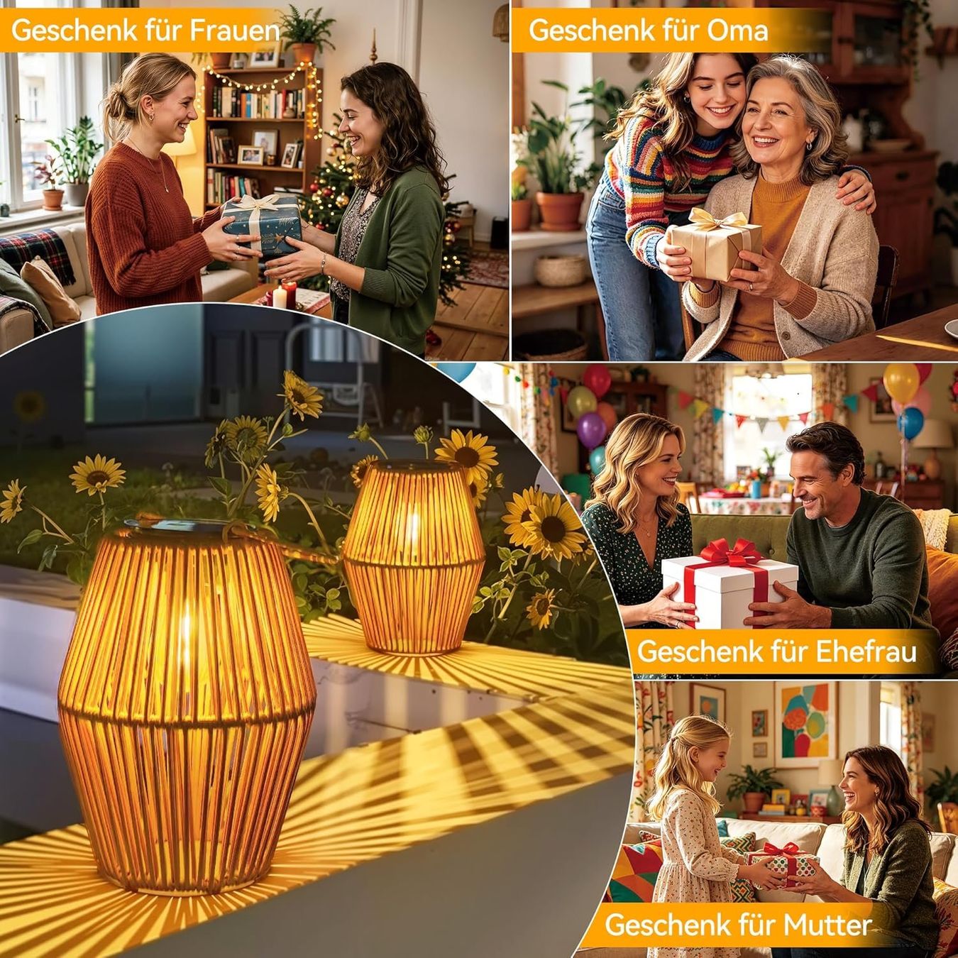 Lanterne: Solar Laterne 2er Set Rattan Boho wasserdicht – Nuovo e nell'imballaggio originale da Dietikon venduto da Abverkauf10 6