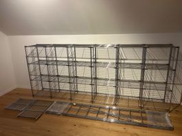 BALTON BIII 380 Regalsystem – Chrom – umfangreiches Set