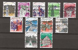 1973-75 :Nr. 523 - 533 mit zentr. ET Vollstempel KP 150.--