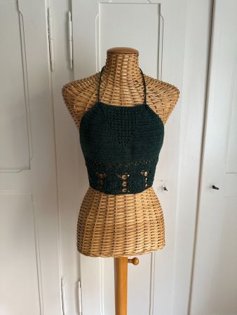 Stricktop dunkelgrün - S