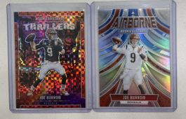 NFL JOE BURROW 2 CARD LOT FROM ROOKIES AND STARS 