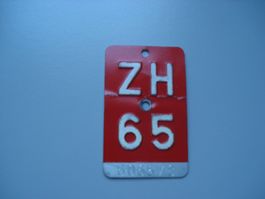 Velonummer ZH 1965