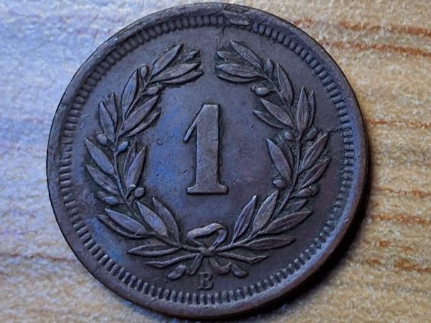 Tutti le monete: 1 Rappen 1904 - SELTEN! – Usato da Münchenstein venduto da purbach1 1