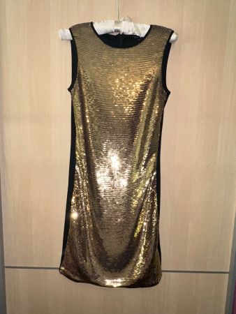 Guess Elegantes Kleid mit goldenen Pailletten Gr 164 oder xs