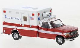 (KOPIE) Ford F-350 Horton Ambulance,   Brekina H0 1/87 NEU