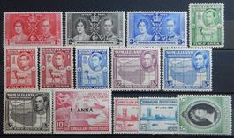 British Somaliland ex. Kat. 74-120 * 1937/53 Kat. 85 Euro