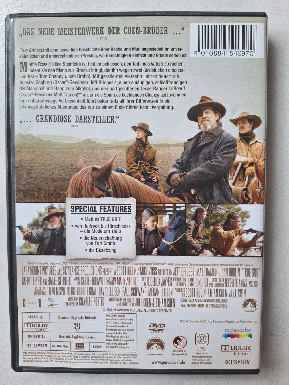 Alle DVDs: DVD True Grit mit Matt Damon, Josh Brolin – Gebraucht aus Eiken von Lashar 1