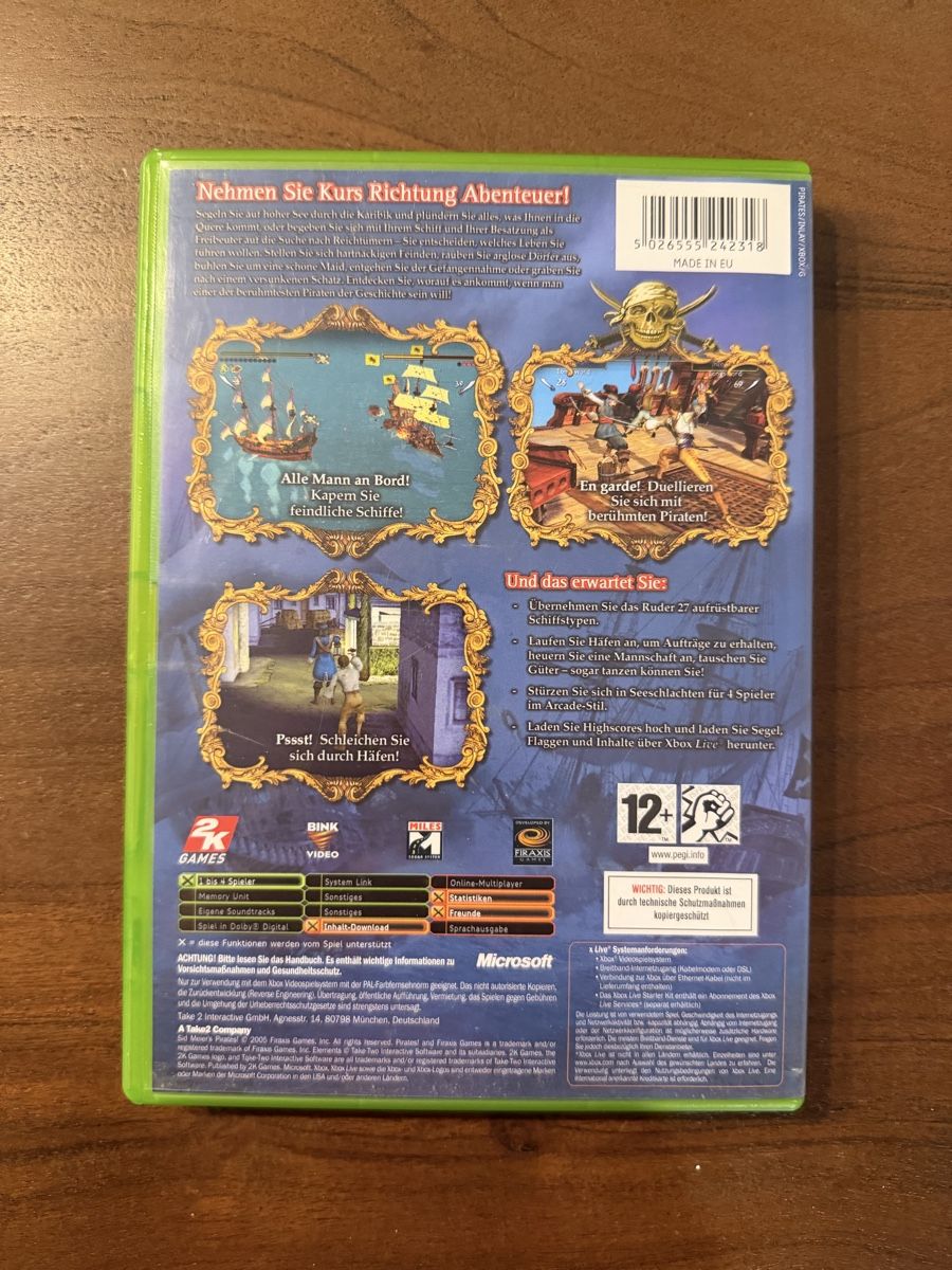 Microsoft Giochi: Sid Meier's Pirates! für Xbox – Usato da Thunstetten venduto da Virus_33 2