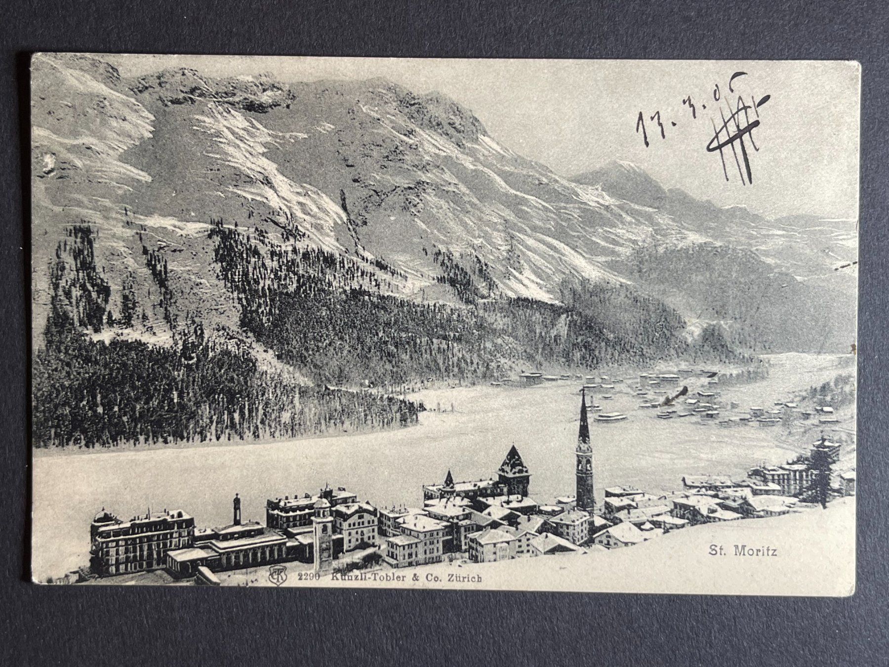 Ansichtskarten: St. Moritz - 1906 – Gebraucht aus Steg VS von _vinci_