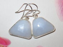 Ohrringe CHALCEDON 925 Silber fazetiert VP 69,-