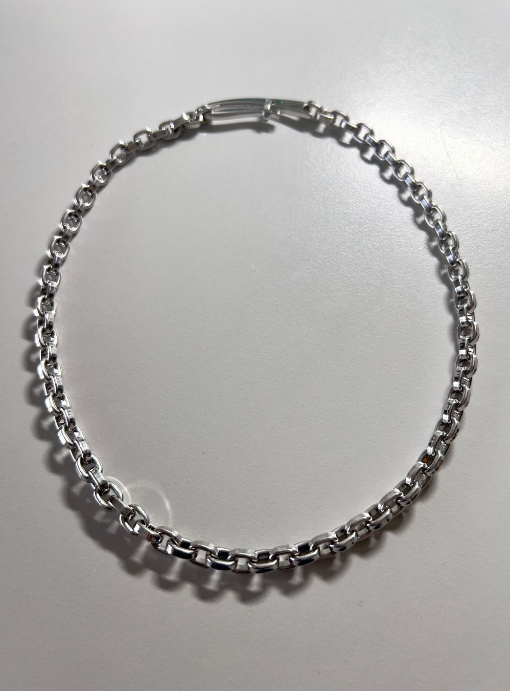 Ketten: Massive Kette, Edelstahl versilbert 74.7 g – Gebraucht aus Merenschwand von stardust.12