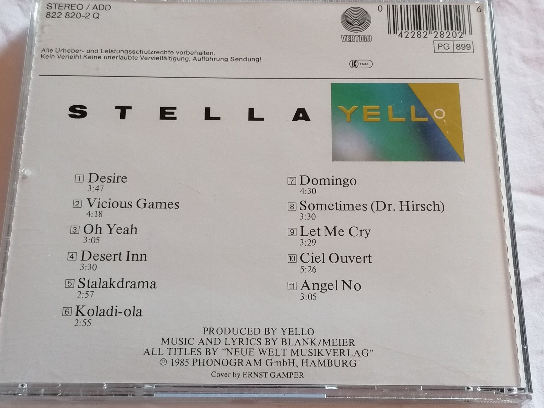 CD: YELLO - STELLA (1985) Phonogram GmbH – Usato da Ermenswil venduto da easyric 2