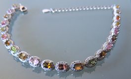 Turmalin Silber 925 Armband