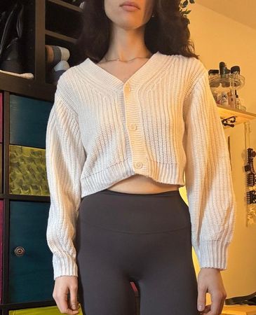 Weisser H&M Cardigan, Grösse S