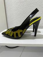 Louis Vuitton Slingback Pumps Sprouse Schwarz Lack Gr. 38