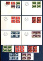 1970 Sonderpostmarken I / FDC Viererblock + Viererblock ET