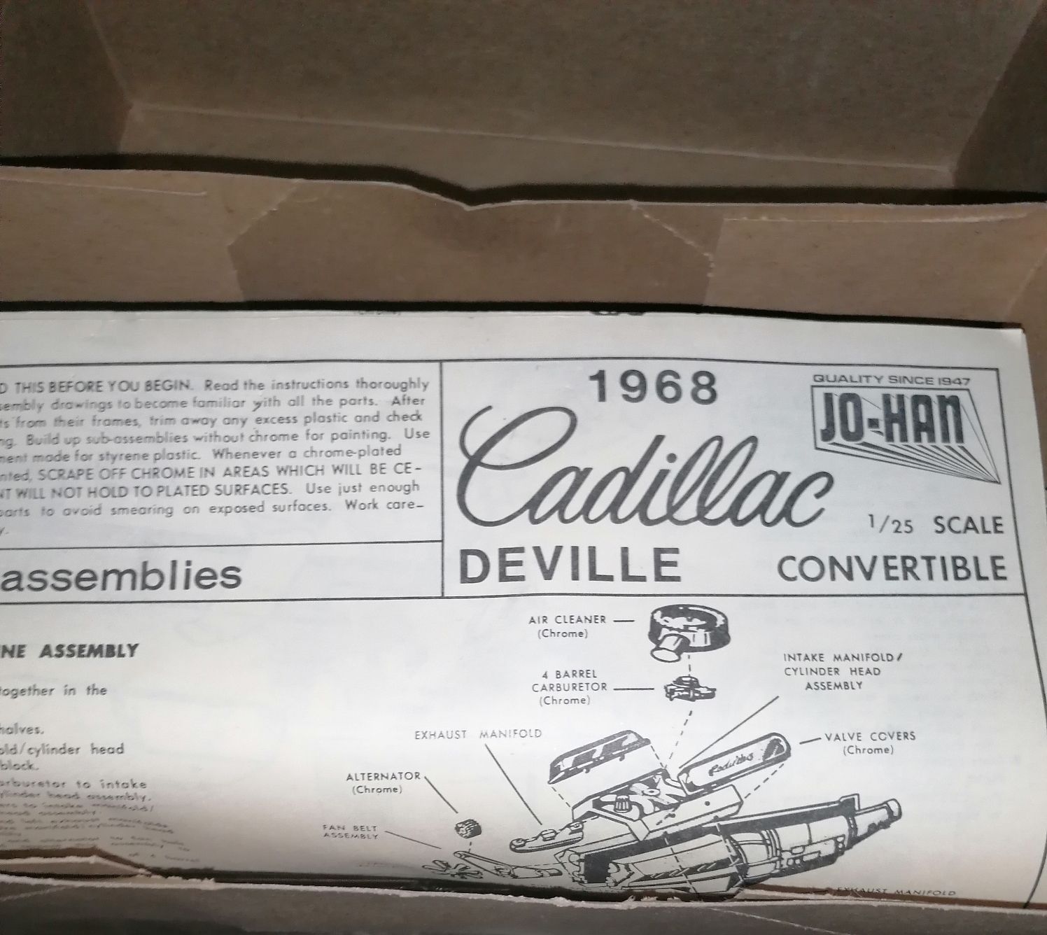 Cadillac Modellautos: Jo-Han Cadillac Deville Convertible 1968 Bausatz 1:25 – Neu (gemäss Beschreibung) aus Boniswil von 1988liringreen 2