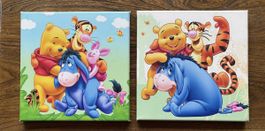 Winnie Pooh Wandbilder 2er Set Kinderzimmer Deko neuwertig