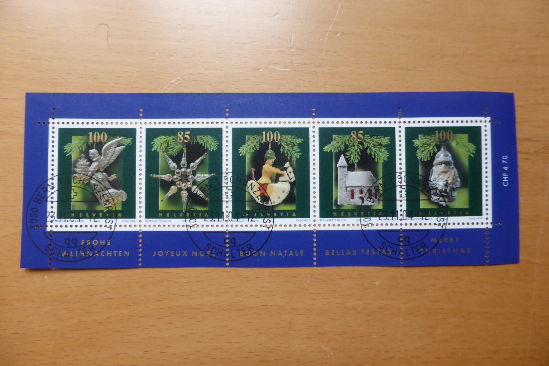 Tutti i francobolli: CH - Briefmarken - Weihnachten 2004 – Usato da Brunnadern venduto da lesezirkel