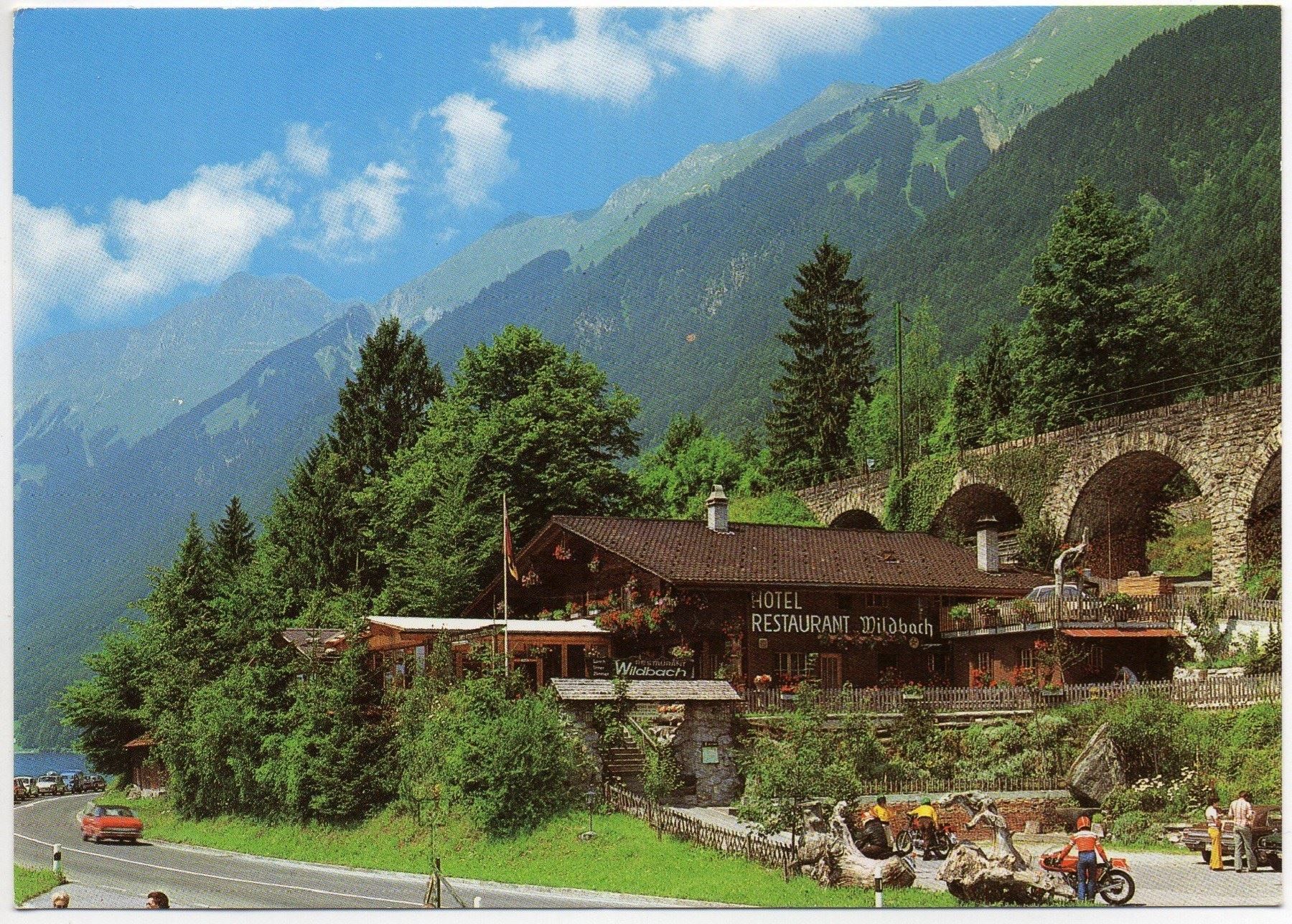 Ansichtskarten: BRIENZ Hotel-Rest. Wildbach, Motorrad – Neu (gemäss Beschreibung) aus Jona von philajona