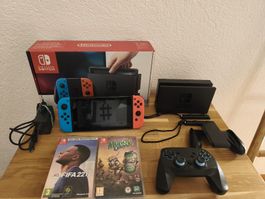 lot Nintendo Switch OVP avec jeux et manette -
