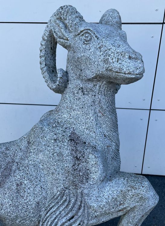 Grosse Steinbock Garten Skulptur aus Stein Kaufen auf Ricardo
