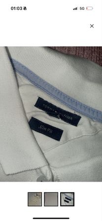 Tommy Hilfiger Poloshirt weiss Slim Fit Grösse L