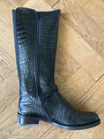 Stiefel Damen Lederoptik Schwarz - Grösse 38 - Gabor