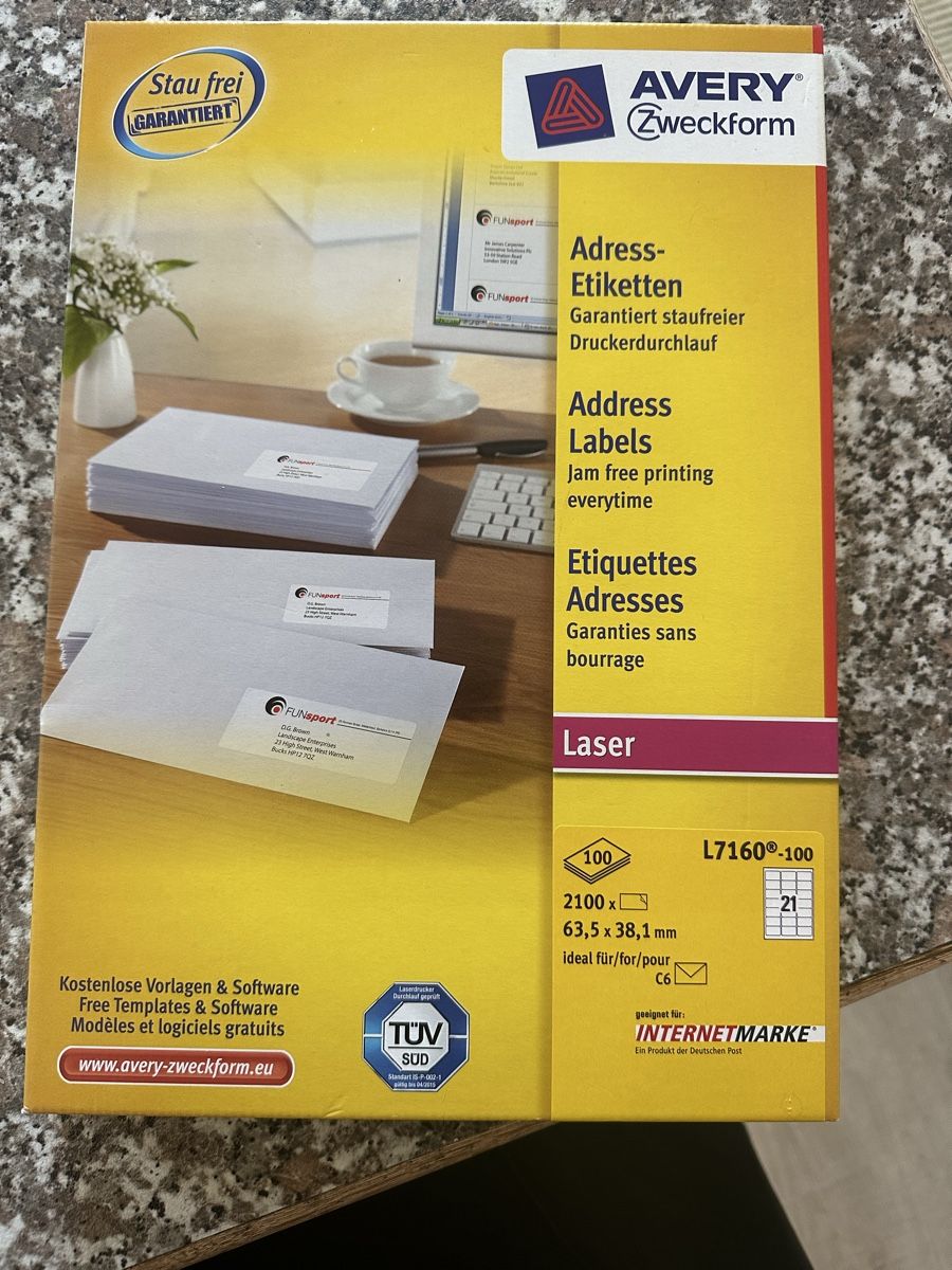 Avery Zweckform Sticker: Adress Etiketten  – Nuovo (secondo la descrizione) da Uttwil venduto da sha_7ymh