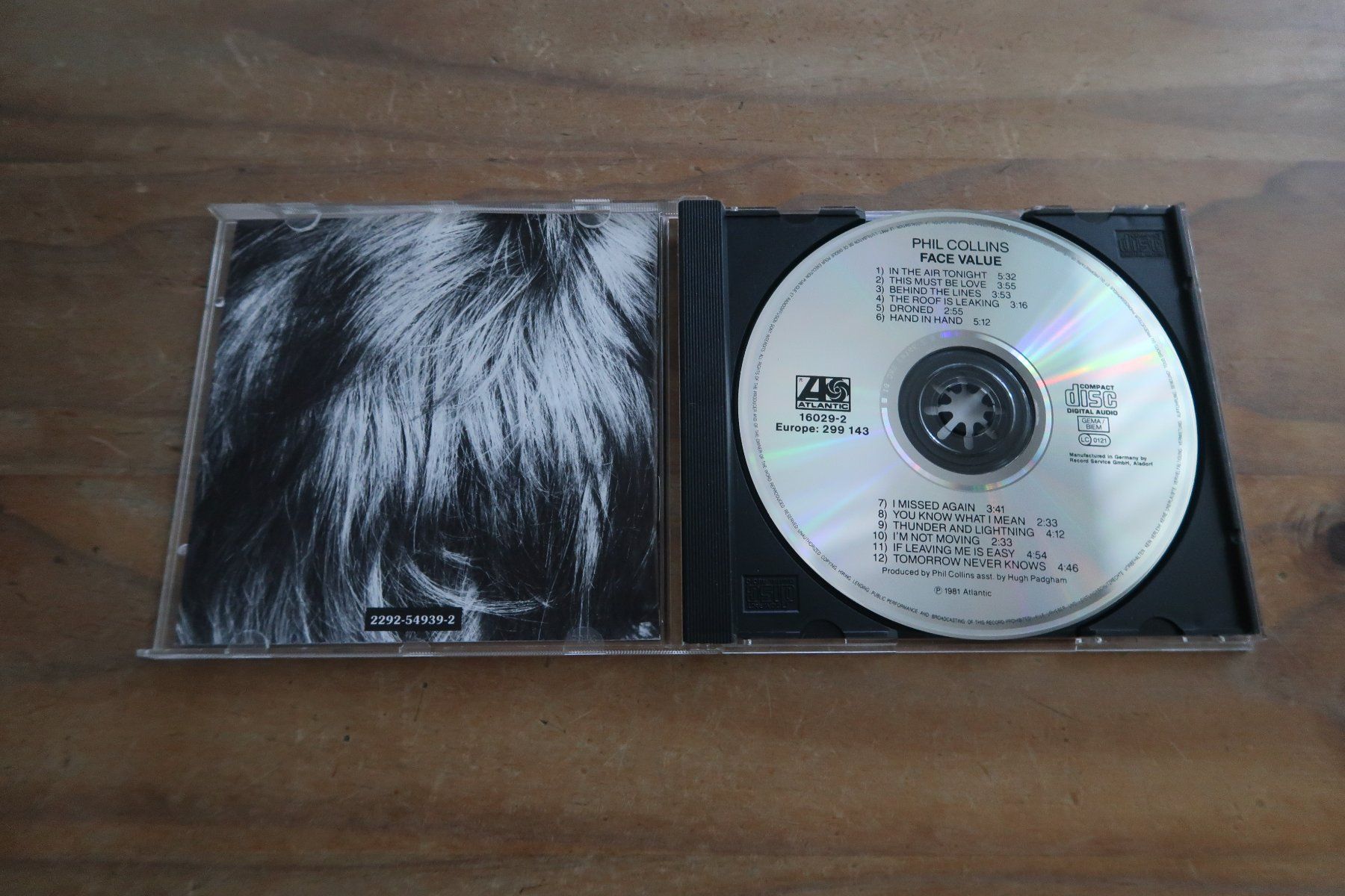 CD: PHIL COLLINS - FACE VALUE - mit IN THE AIR TONIGHT - CD – Usato da Basel venduto da Patiscat 3