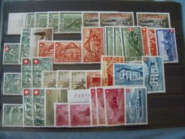 Schweizer Briefmarken Sammlung, Jahrgänge 1945-1947