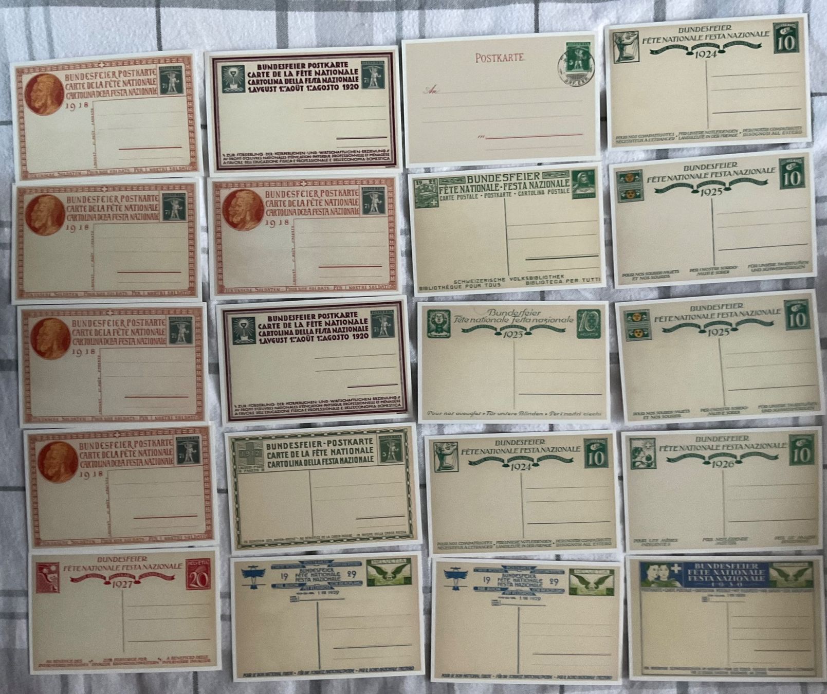 Ansichtskarten: 20 AK Bundesfeier Postkarten Reprints – Gebraucht aus Zürich von tol_b7c7 6