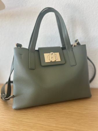 Furla Leather Bag Medium Olive