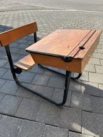 Vintage School Desk Wooden Metal Used Condition