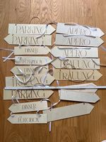 Wegweiser/Beschriftungstafeln für Hochzeit