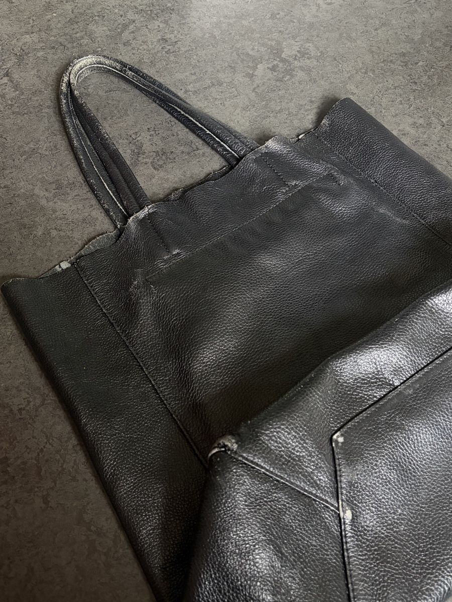 Borse: Schwarze Leder Tasche/ Shopper – Usato da Zürich venduto da megastored 1