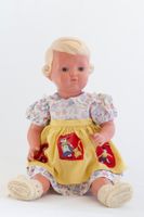 Schildkröt 41 cm Inge Puppe Blond & Blaue Augen ≃1950 poupée